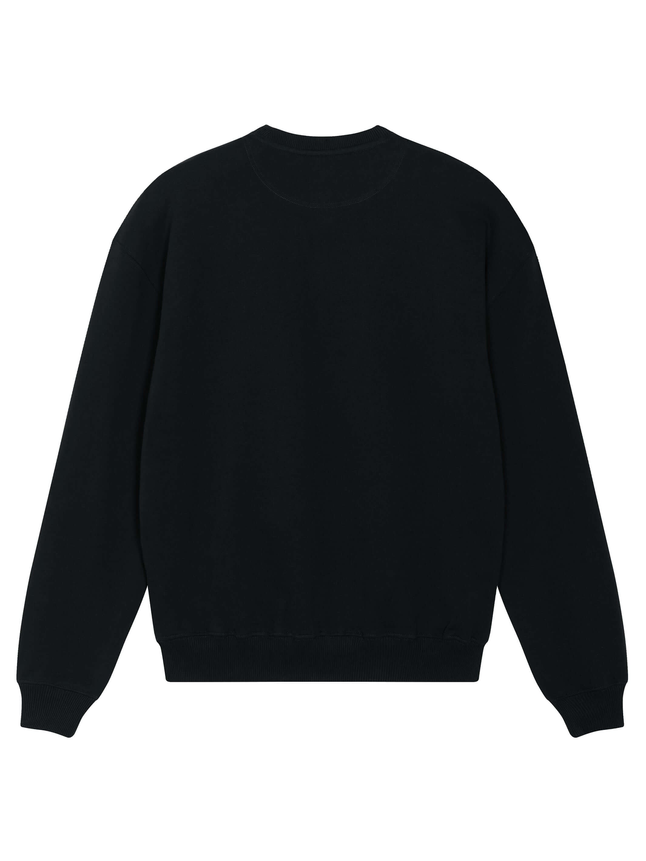 Black sweatshirt oversized on sale